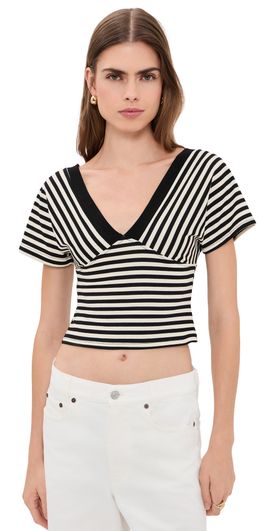 Lioness Lioness Bloom Icon Tee Onyx Stripe