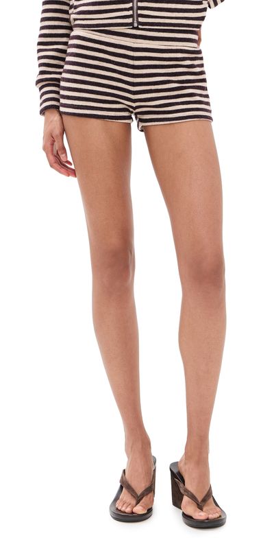 Lioness Lioness Bloom Knit Short Beige Chocolate Stripe