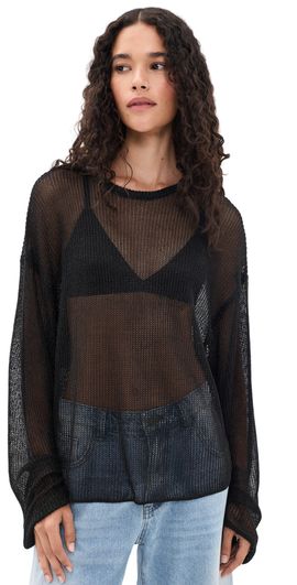 Lioness Lioness Bloom Long Sleeve Sweater Noir