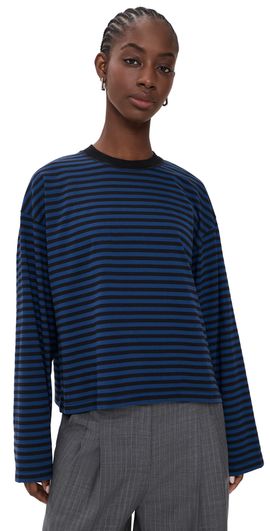 Lioness Lioness Bloom Long Sleeve Tee Black Navy Stripe