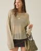 Lioness Lioness Bloom Sheer Oversized Long Sleeve Top in Gold, Women's at Urban Outfitters - 1