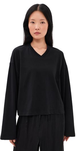 Lioness Lioness Bloom V Neck Long Sleeve Tee Onyx