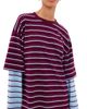 Lioness Lioness Bottega Shirt Burgundy Sky Stripe - 1