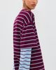 Lioness Lioness Bottega Shirt Burgundy Sky Stripe - 4