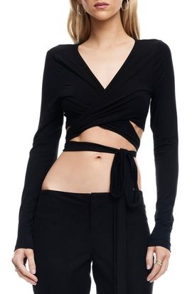 LIONESS LIONESS Boundless Long Sleeve Wrap Crop Top