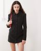 Lioness Lioness cheri structured button front tailored blazer mini dress in black - 1