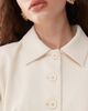 Lioness Lioness cheri structured button front tailored blazer mini dress in cream-White - 2