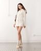 Lioness Lioness cheri structured button front tailored blazer mini dress in cream-White - 3