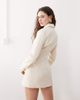 Lioness Lioness cheri structured button front tailored blazer mini dress in cream-White - 4
