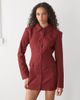 Lioness Lioness Cheri structured button front tailored blazer mini dress in red - 4