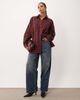 Lioness Lioness Clarity oversized shirt in deep red plaid - 1