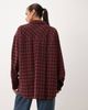 Lioness Lioness Clarity oversized shirt in deep red plaid - 4