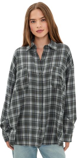 Lioness Lioness Clarity Shirt Slate Plaid