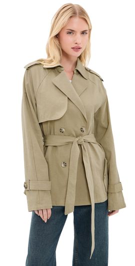 Lioness Lioness Cropped Trencherous Coat Tan