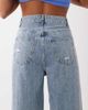 Lioness Lioness Diamante cotton rich straight leg jeans in light blue wash - 4