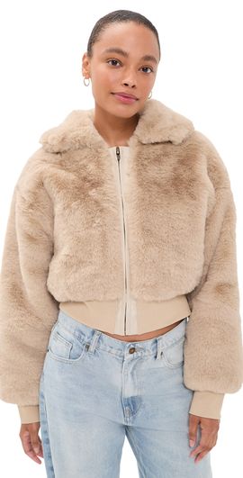 Lioness Lioness Drita Faux Fur Jacket Sand
