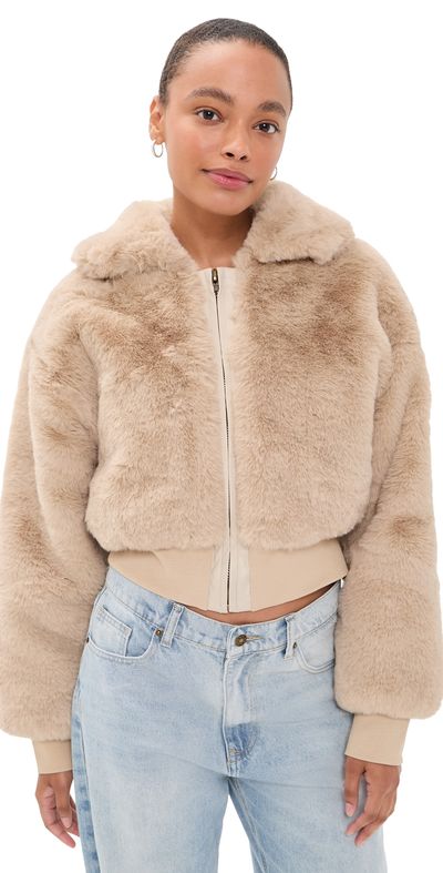 Lioness Lioness Drita Faux Fur Jacket Sand
