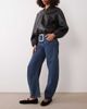Lioness Lioness Dynasty balloon jean with belt detail in mid wash blue-Black - 1