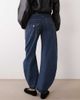 Lioness Lioness Dynasty balloon jean with belt detail in mid wash blue-Black - 2