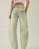 Lioness Lioness Dynasty Belted Low-Rise Barrel Leg Jeans in Camel Wash, Women's at Urban Outfitters - 4