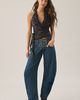 Lioness Lioness Dynasty Mid-Blue Belted Low-Rise Barrel Jeans in Mid/Blue, Women's at Urban Outfitters - 1