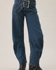 Lioness Lioness Dynasty Mid-Blue Belted Low-Rise Barrel Jeans in Mid/Blue, Women's at Urban Outfitters - 2