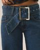 Lioness Lioness Dynasty Mid-Blue Belted Low-Rise Barrel Jeans in Mid/Blue, Women's at Urban Outfitters - 3