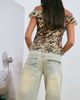 Lioness Lioness Dynasty wide belt detail barrel leg jeans in washed camel-Neutral - 4