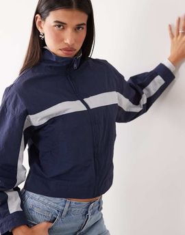 Lioness Lioness Essential funnel neckwindbreaker jacket in navy