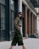 Lioness Lioness exclusive Frankie tie detail cropped wide leg capri pants in camo-Green - 1