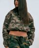 Lioness Lioness exclusive Frankie tie detail cropped wide leg capri pants in camo-Green - 3