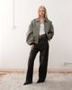 Lioness Lioness Exclusive Vista contrast stitch bomber jacket in ash tweed-Gray - 3