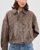Lioness Lioness Faux Leather Kenny Bomber Chocolate - 2