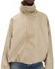 Lioness Lioness Faux Leather Shoreline Funnel Jacket Camel - 1