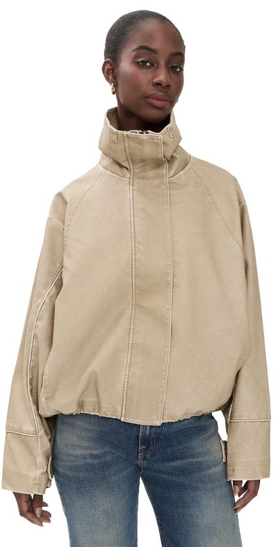 Lioness Lioness Faux Leather Shoreline Funnel Jacket Camel