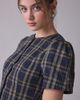 Lioness Lioness Femme Plaid Short Sleeve Button-Front Blouse in Navy Lemon Plaid, Women's at Urban Outfitters - 4