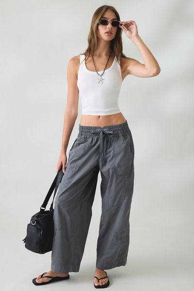 Lioness Lioness Fever Low-Rise Baggy Cargo Pants in Grey, Women's at Urban Outfitters