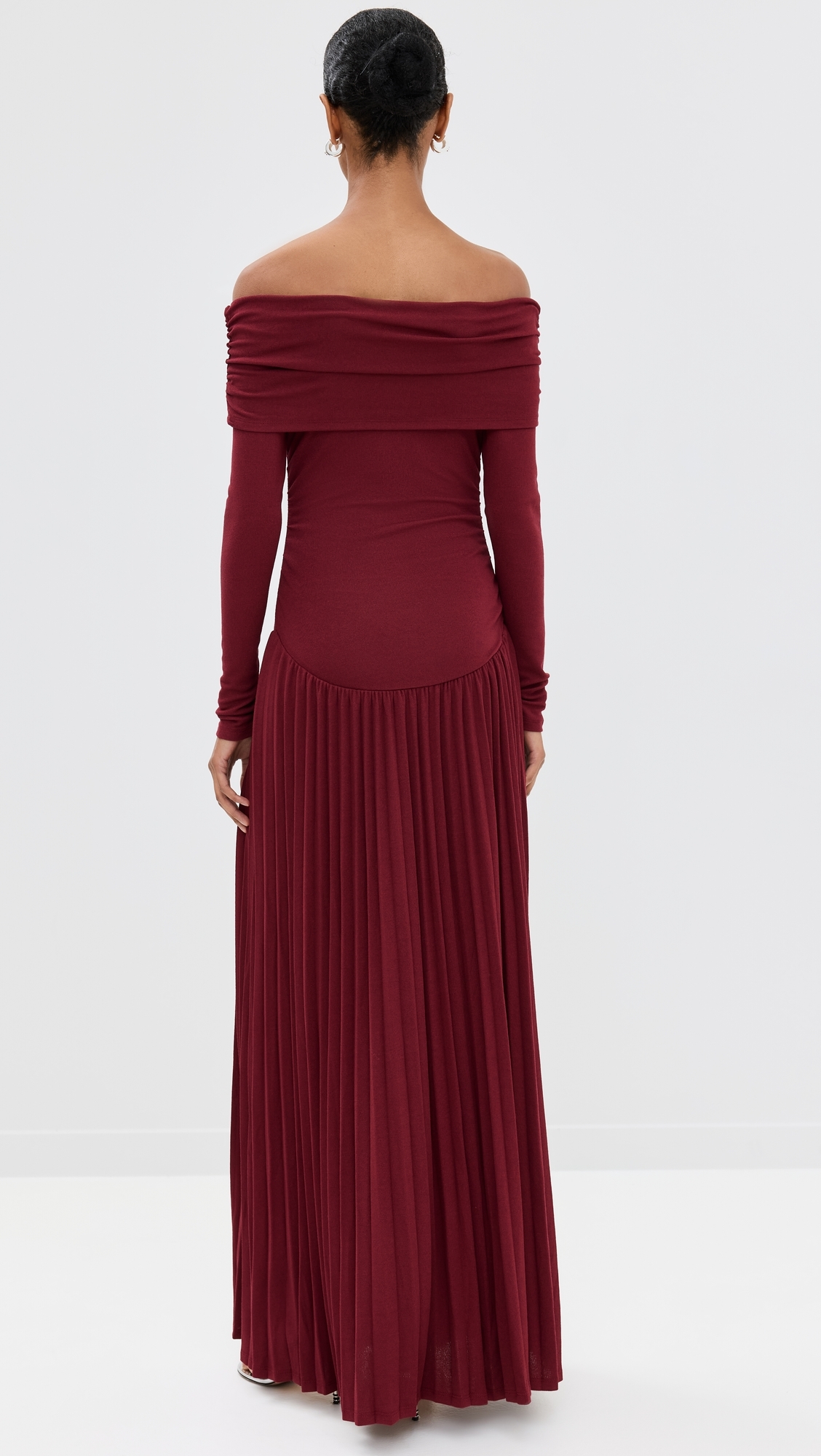 Lioness - Field of Dreams Long Sleeve Maxi Dress Burgundy XS Lioness - Field of Dreams Long Sleeve Maxi Dress Burgundy XS