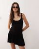 Lioness Lioness Field of Dreams scoop neck ruched bodice pleated hem mini dress in black - 2