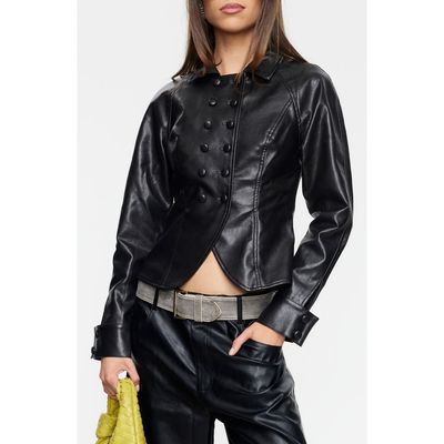 LIONESS LIONESS Form Faux Leather Jacket