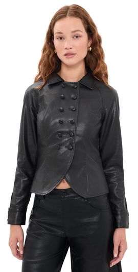 Lioness Lioness Form Faux Leather Jacket Dusk