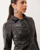 Lioness Lioness Form faux leather Napoleon button detail jacket in black - part of a set - 1