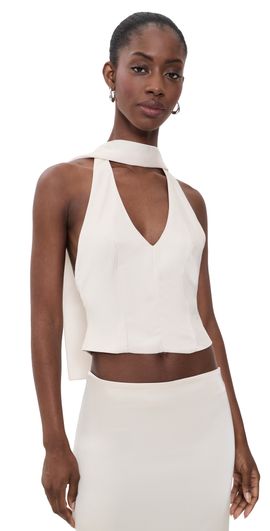 Lioness Lioness Front Row Halter Top Cream