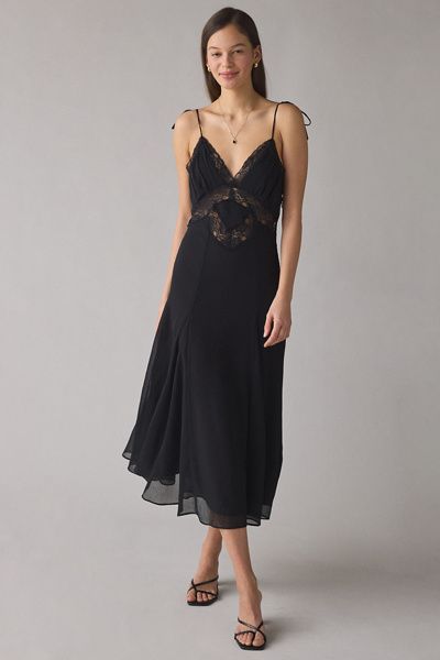 back out black dress Atina Open Back Mini Dress in Black