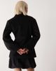 Lioness Lioness heart shaped wool touch double breasted cinched waist barrel sleeve coat in black - 4