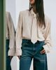 Lioness Lioness Horseshoe barrel leg jeans in washed indigo denim-Blue - 4