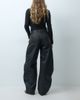 Lioness Lioness Horseshoe barrel leg waxed denim jean in dark blue-Navy - 2