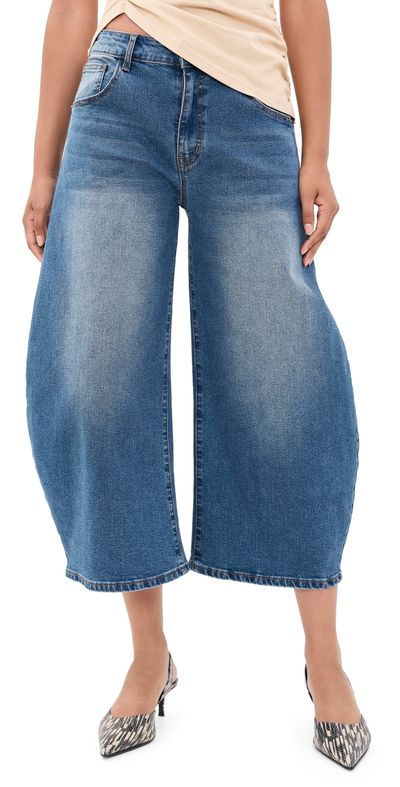 Lioness Lioness Horseshoe Cropped Jeans Dark Indigo