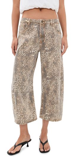 Lioness Lioness Horseshoe Cropped Jeans Leopard
