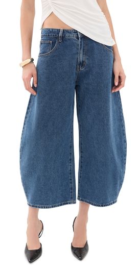 Lioness Lioness Horseshoe Cropped Jeans Light Denim